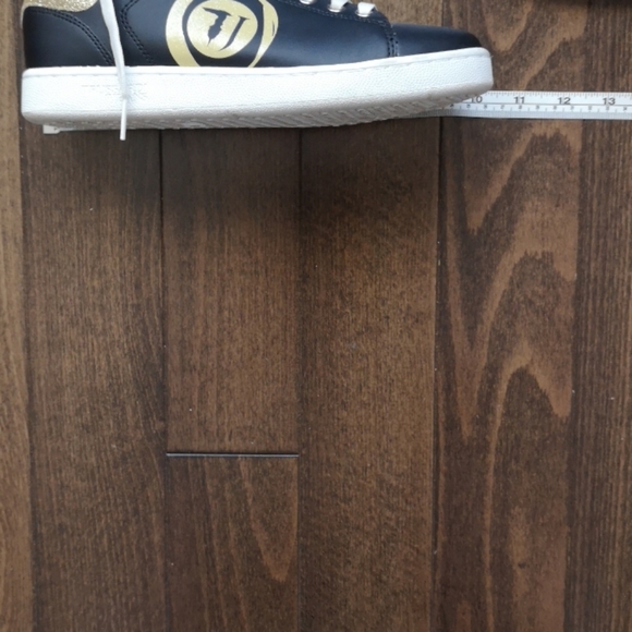Trussardi faux leather sneakers with glittery logo - Picture 15 of 15
